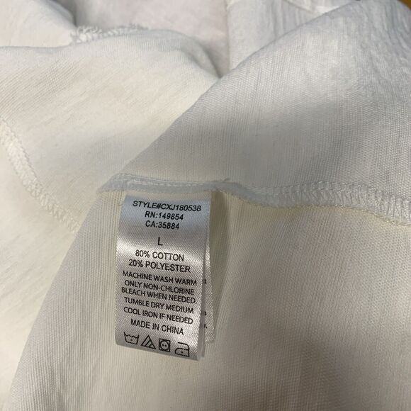 Sage the Label Blazer 3/4 sleeve Womens Large White long minimalist - Picture 7 of 7